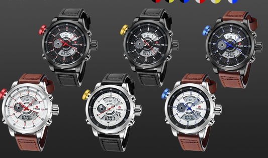 Double Strap Waterproof Quartz Watch