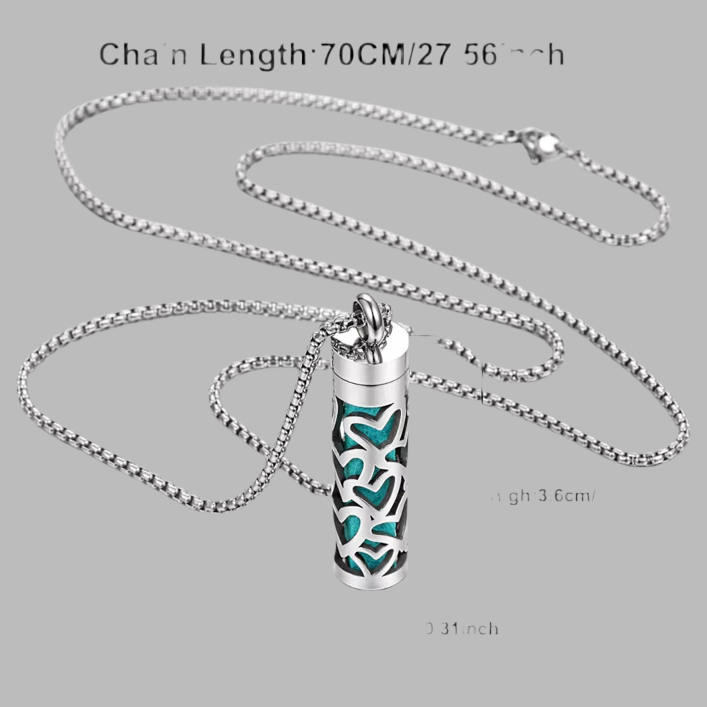 New Aromatherapy Jewelry Necklaces Essential Oil Diffuser Necklace Stainless Steel Open Locket Aroma Scent Perfume Necklace