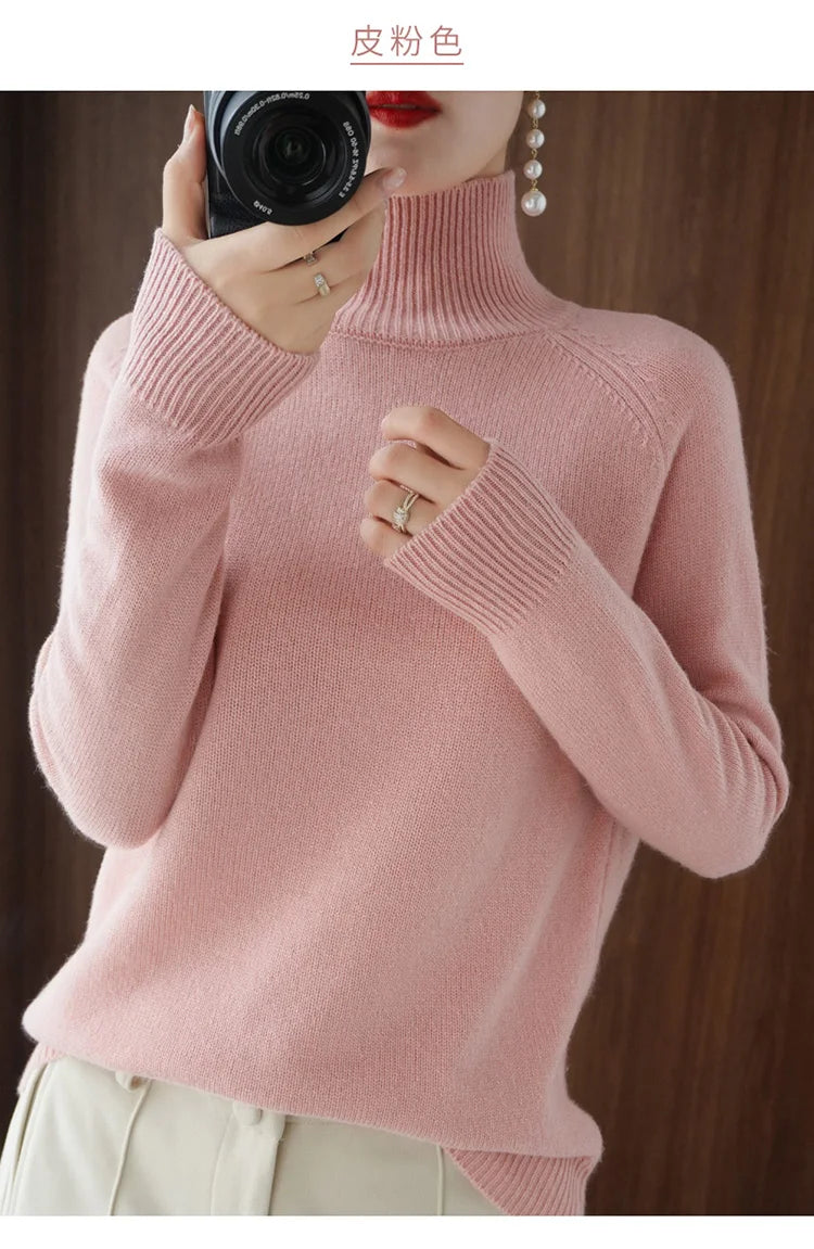 High-Neck Cashmere Sweater