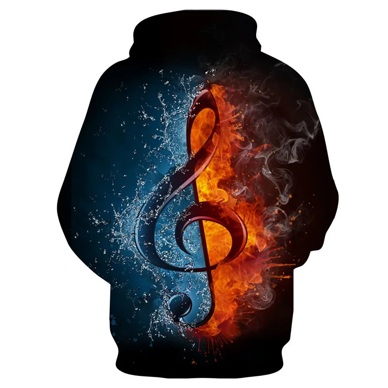 Colorful Flame 3D Hoodie