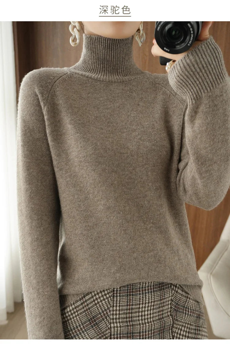 High-Neck Cashmere Sweater