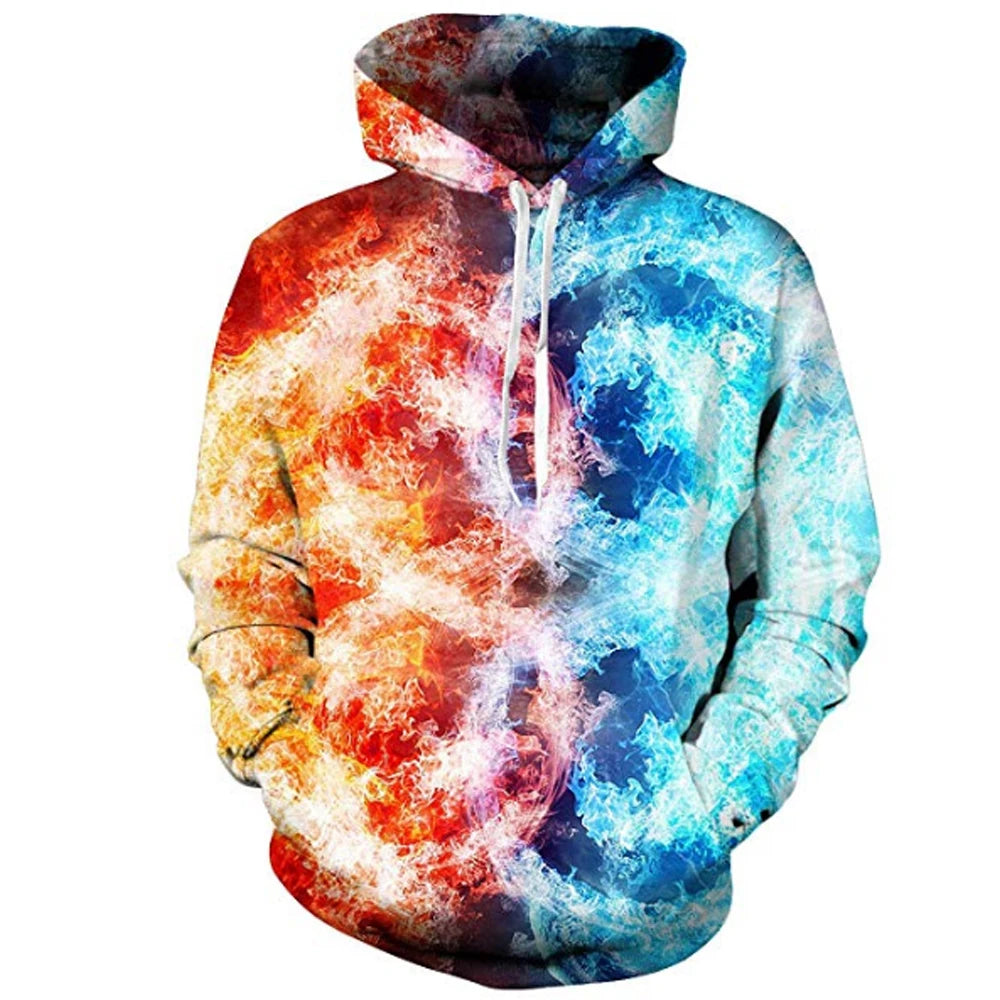 Colorful Flame 3D Hoodie