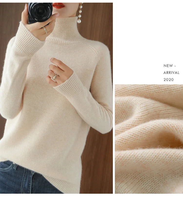 High-Neck Cashmere Sweater