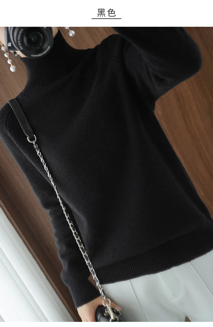 High-Neck Cashmere Sweater