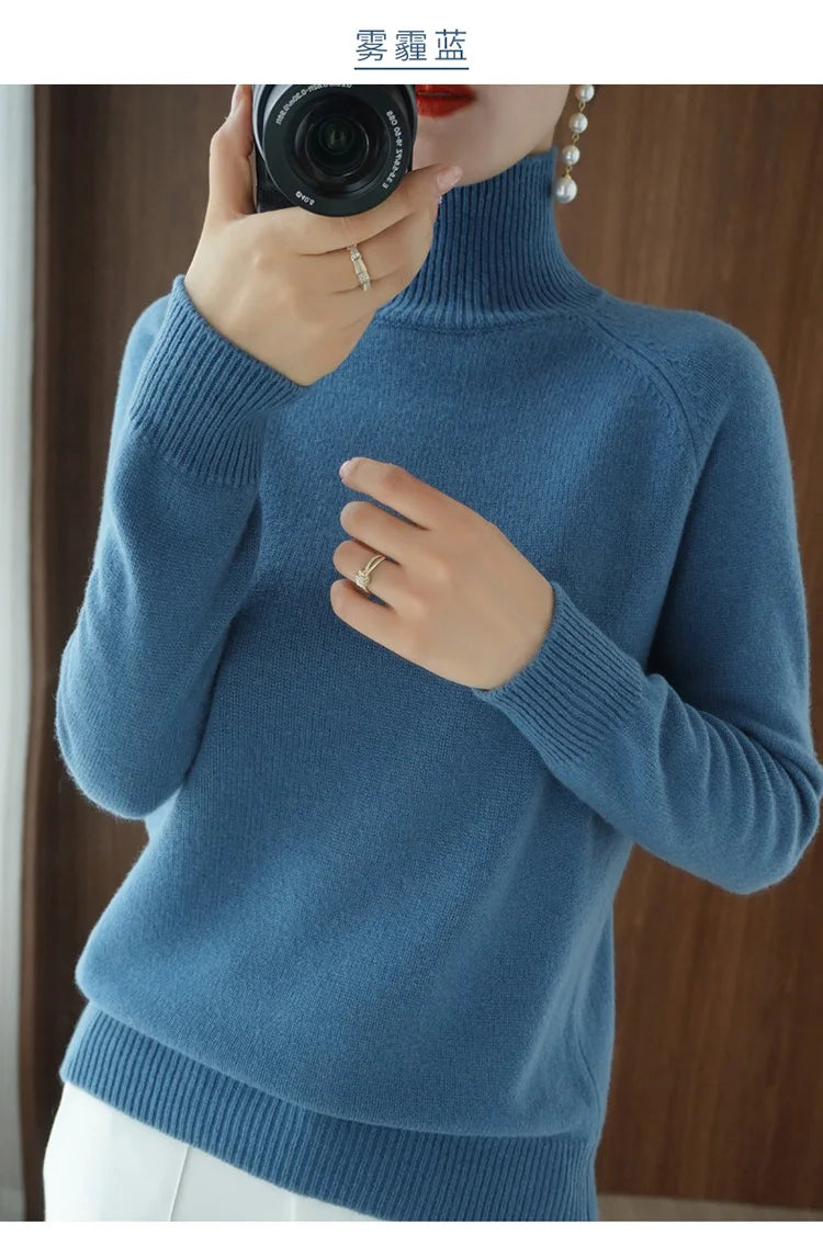 High-Neck Cashmere Sweater