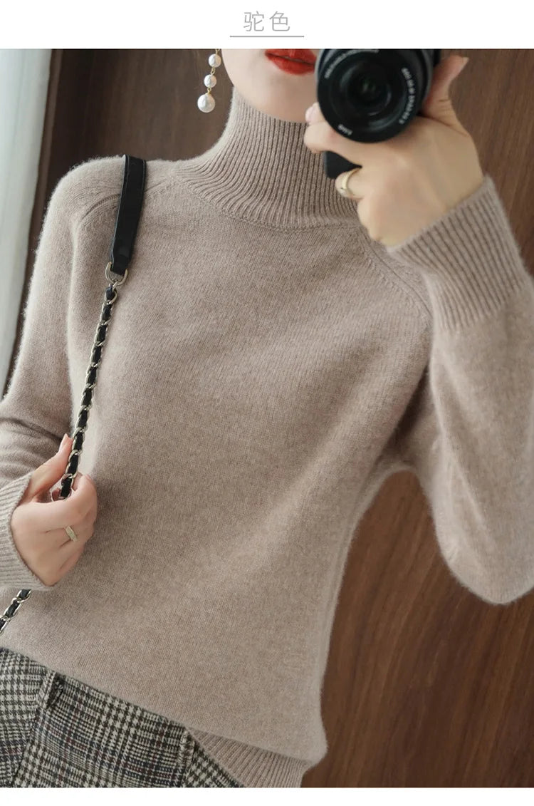 High-Neck Cashmere Sweater