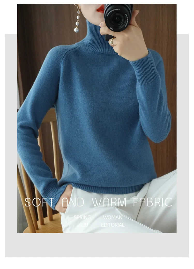 High-Neck Cashmere Sweater