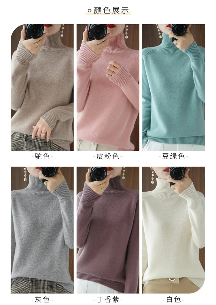 High-Neck Cashmere Sweater