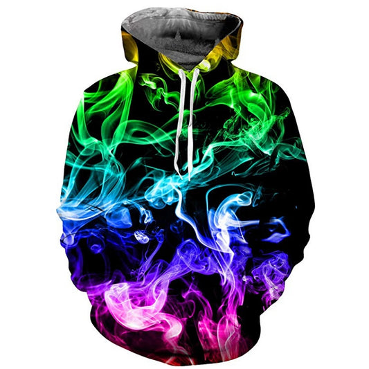 Colorful Flame 3D Hoodie