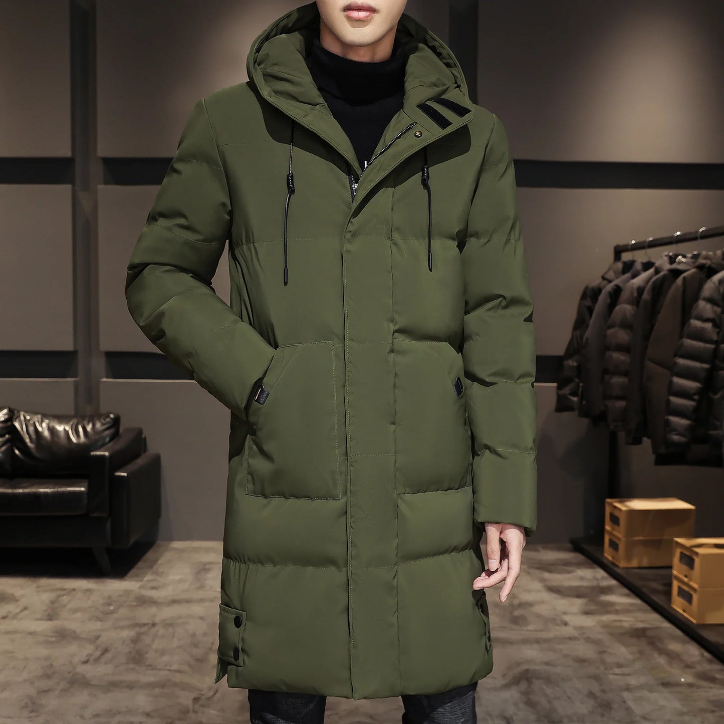 Cotton-Padded Long Coat