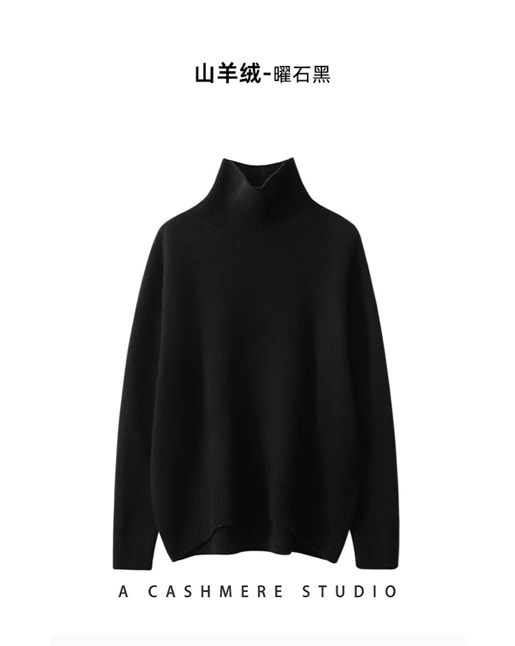 Autumn Thick Cashmere High Neck Sweater