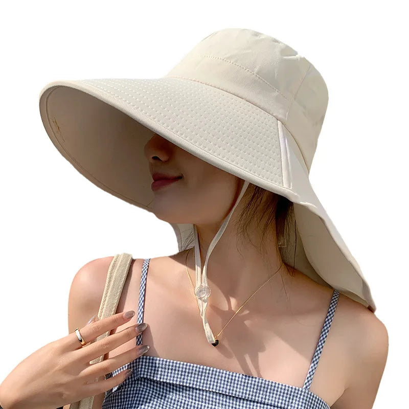 Wide Brim Sun Bucket Hat