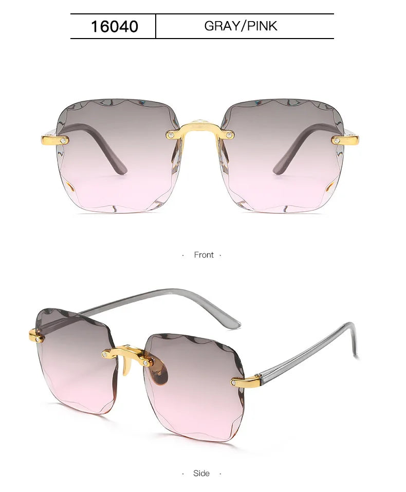 Rimless Women's Gradient Sunglasses