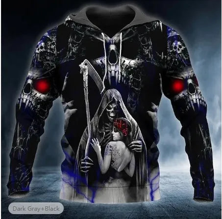 Men’s 3D Skull Hoodie