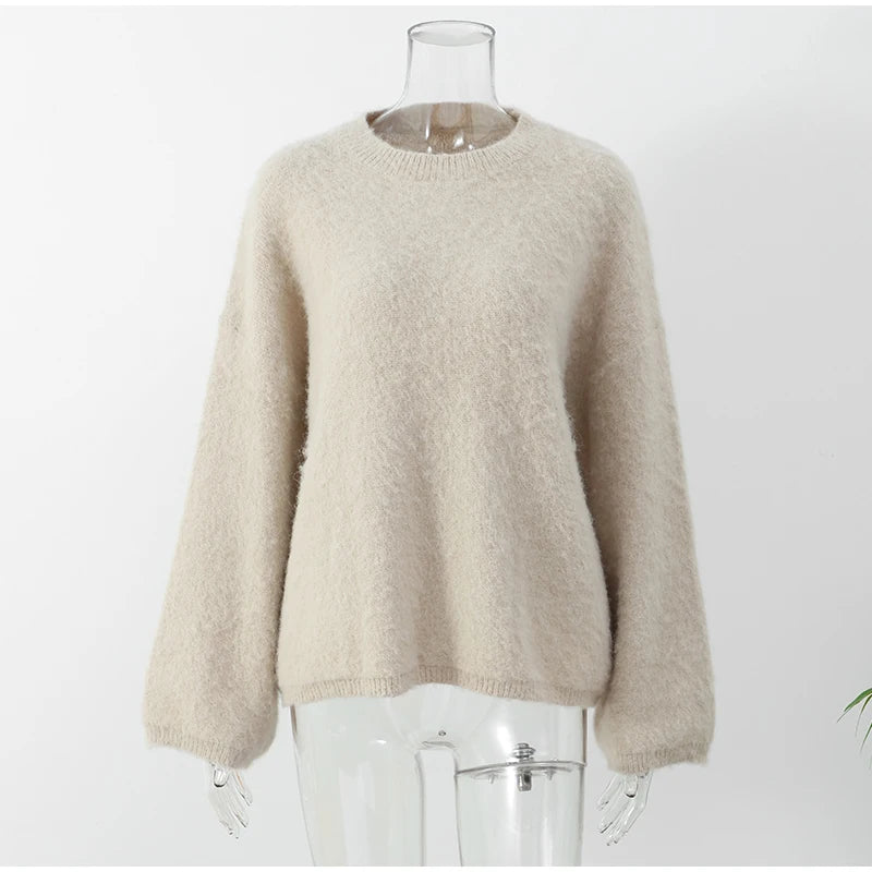 Elegant Mohair Knitted Pullover