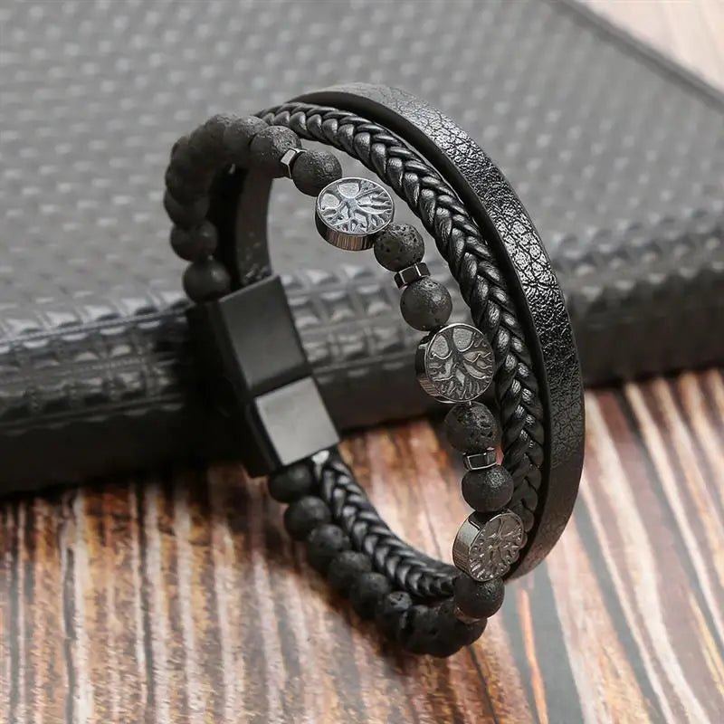 Multi-Layer Leather Bracelet