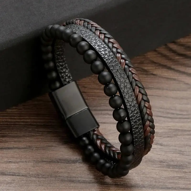 Multi-Layer Leather Bracelet