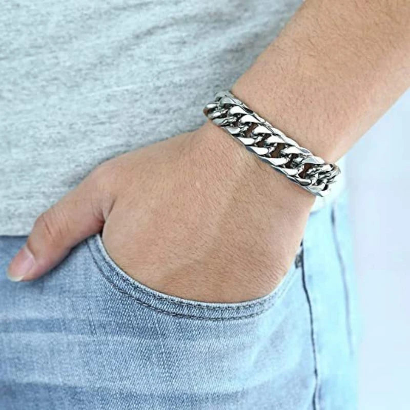 Stainless Steel Cuban Chain Bracelet