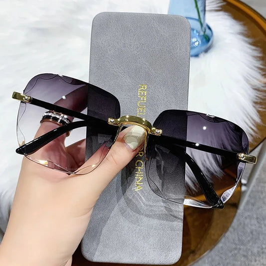 Rimless Women's Gradient Sunglasses