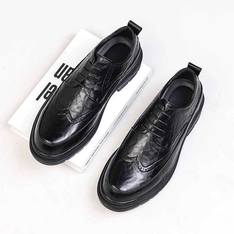 Leather Slip-On Oxfords