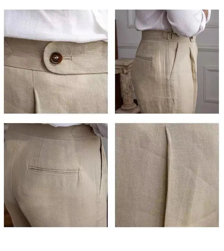 Italian Linen High-Waist Men’