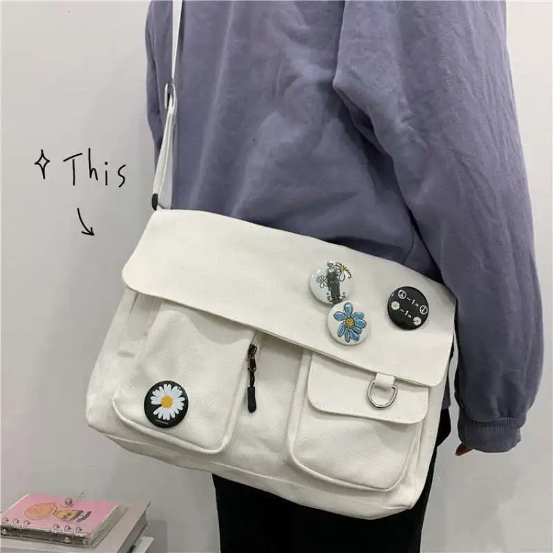 Cute Canvas Crossbody Bag