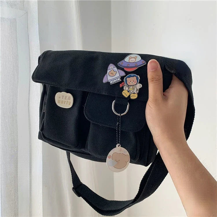 Cute Canvas Crossbody Bag