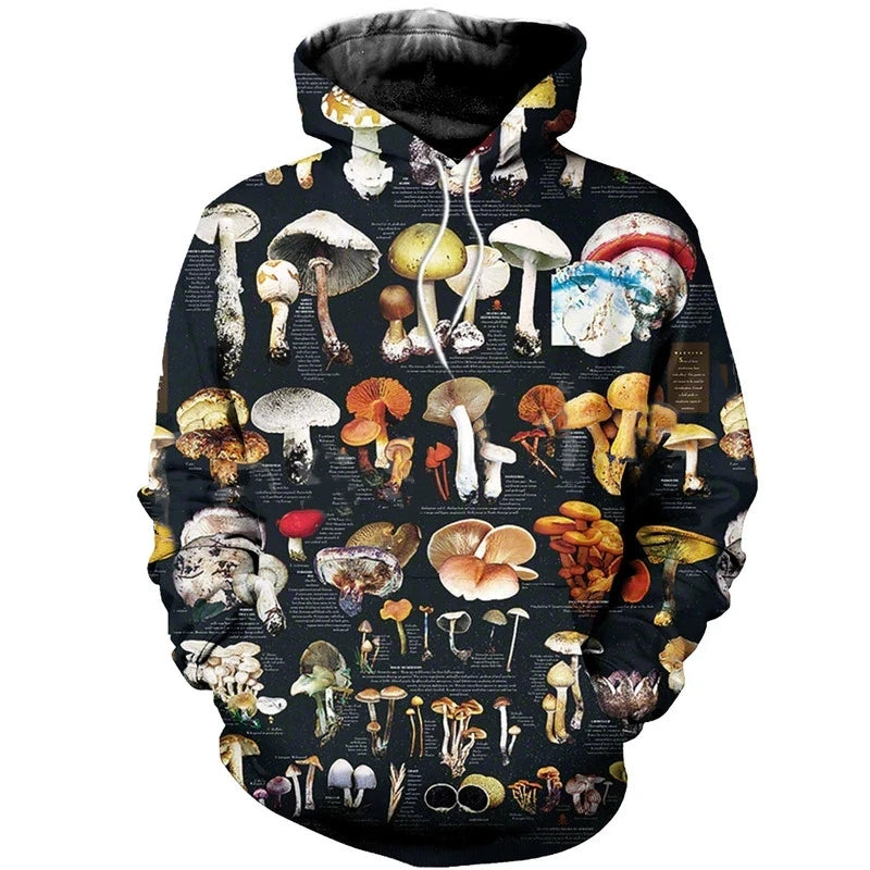 3D Mushroom Camouflage Hoodie