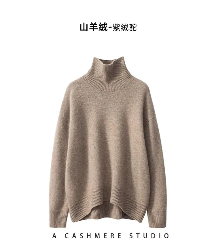 Autumn Thick Cashmere High Neck Sweater