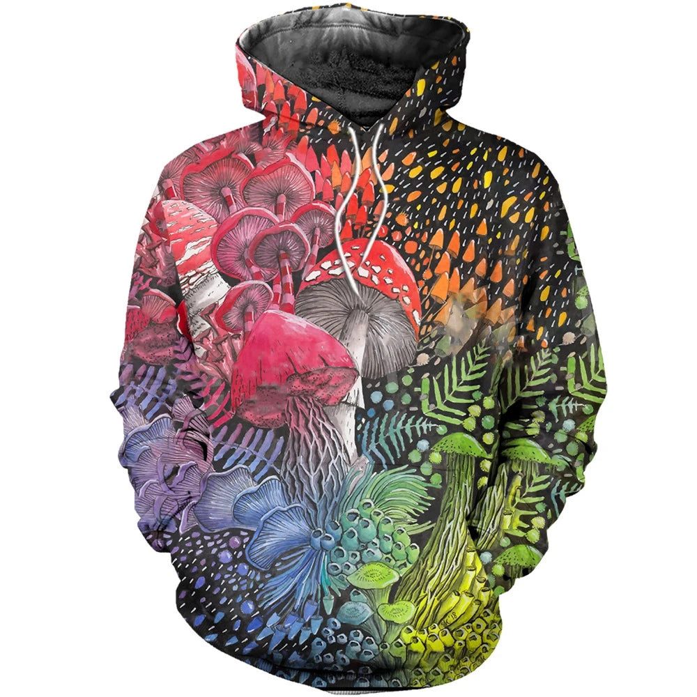 3D Mushroom Camouflage Hoodie