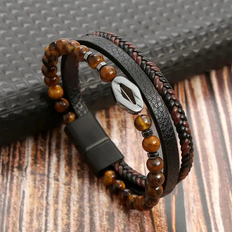 Multi-Layer Leather Bracelet