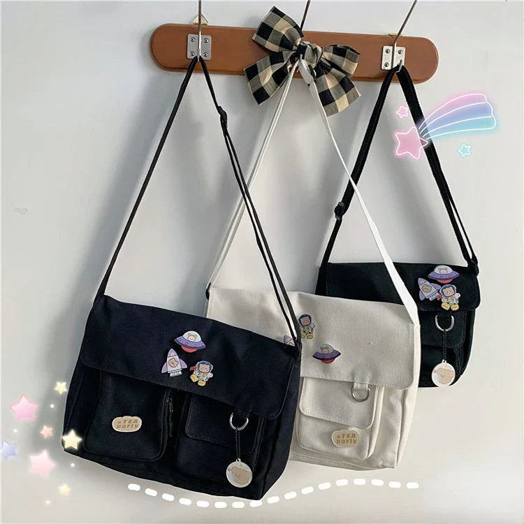 Cute Canvas Crossbody Bag