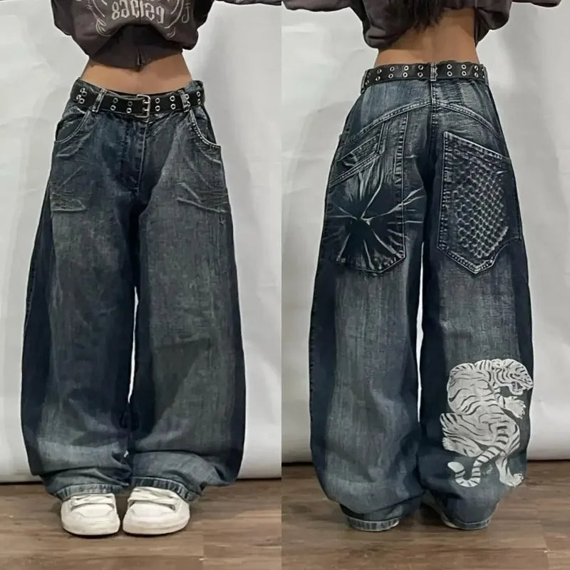 High-Waist Baggy Jeans