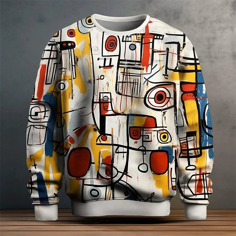 Men's Colorful Graffiti Hoodie