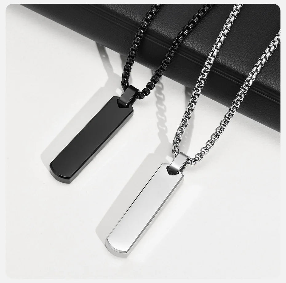 A-Z Initial Bar Necklace for Men