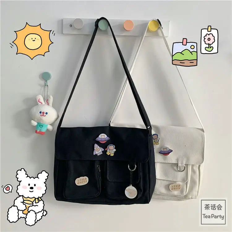 Cute Canvas Crossbody Bag