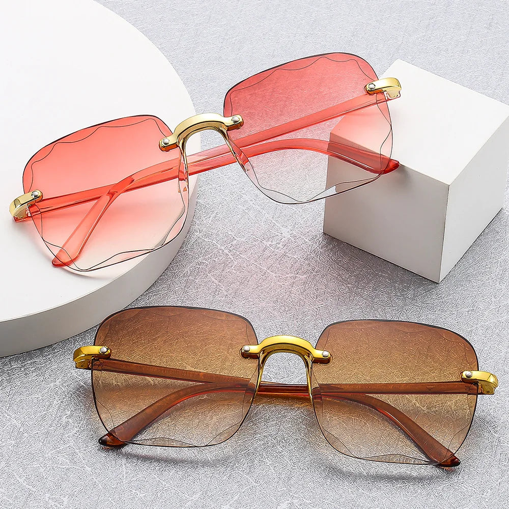 Rimless Women's Gradient Sunglasses