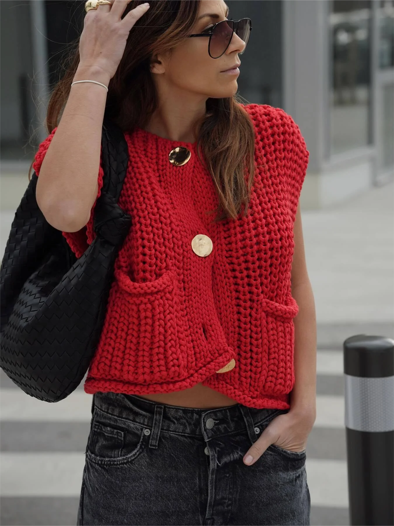 Fashion Crop Sweater Vest