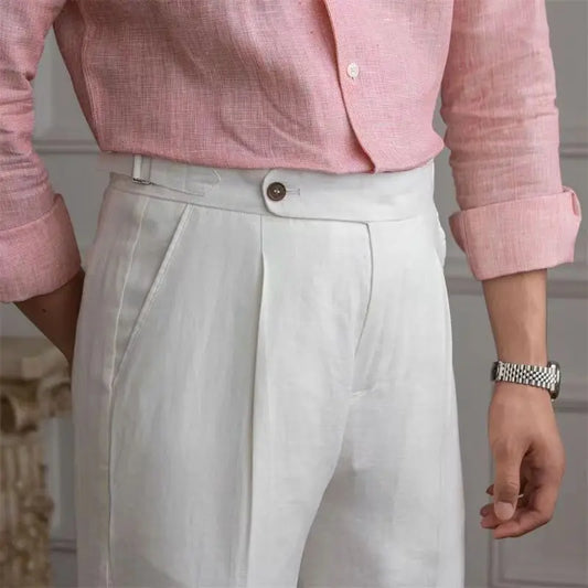 Italian Linen High-Waist Men’