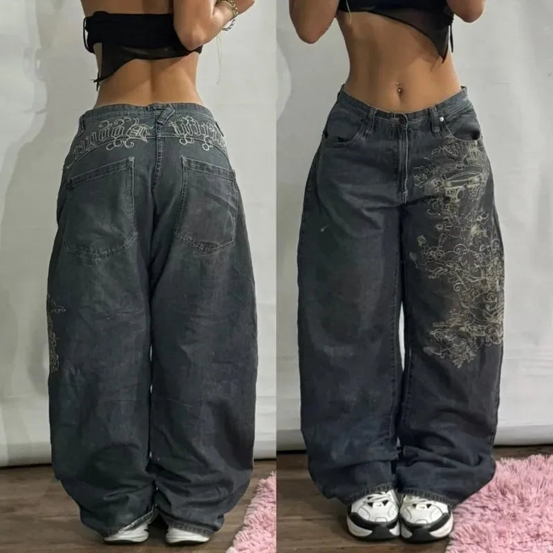 High-Waist Baggy Jeans