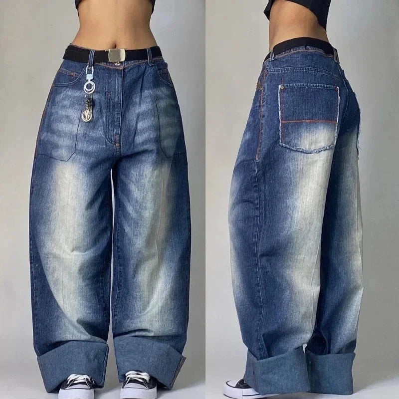 High-Waist Baggy Jeans