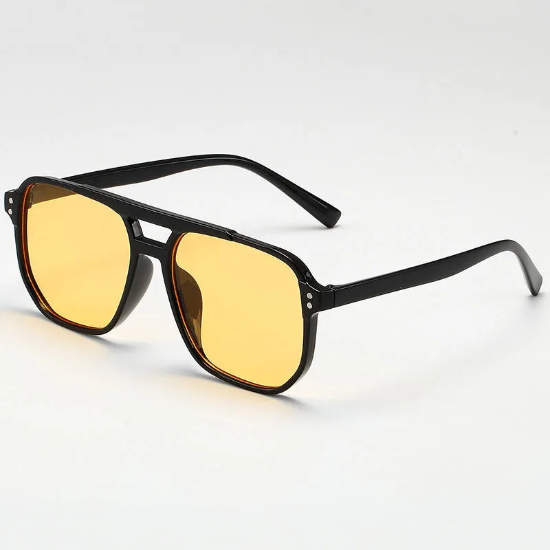 Unisex Vintage Big Square Sunglasses