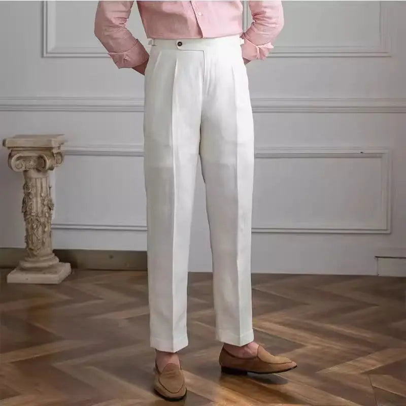 Italian Linen High-Waist Men’