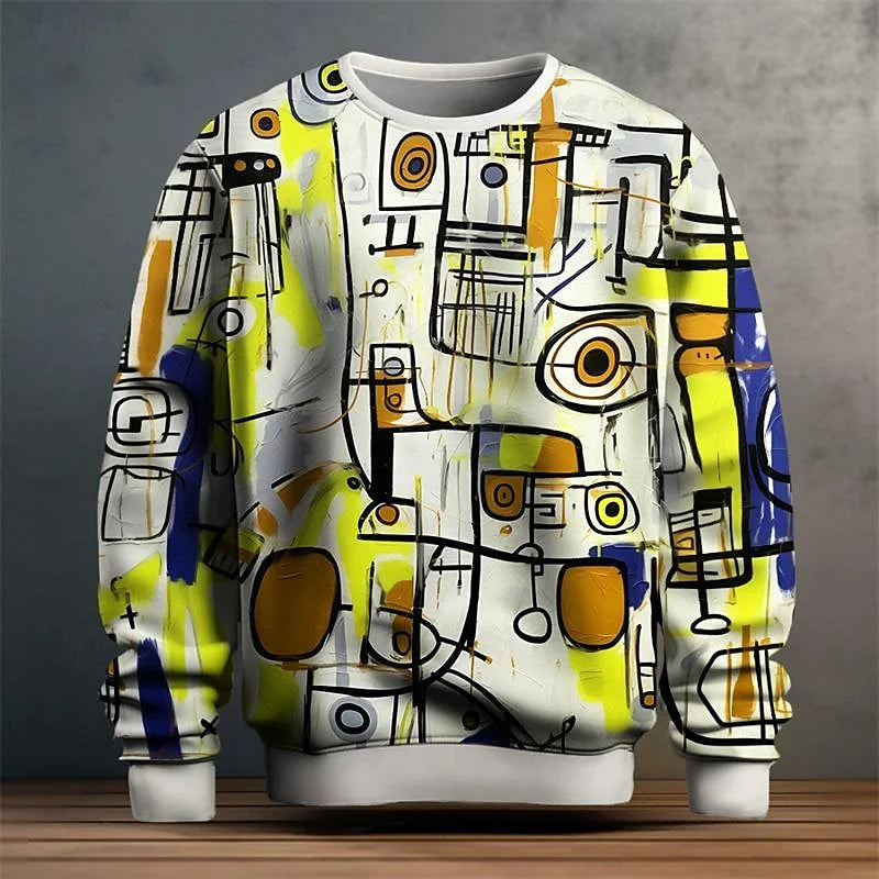 Men's Colorful Graffiti Hoodie