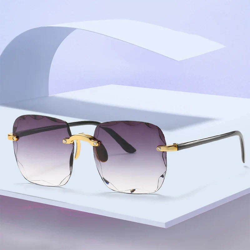 Rimless Women's Gradient Sunglasses