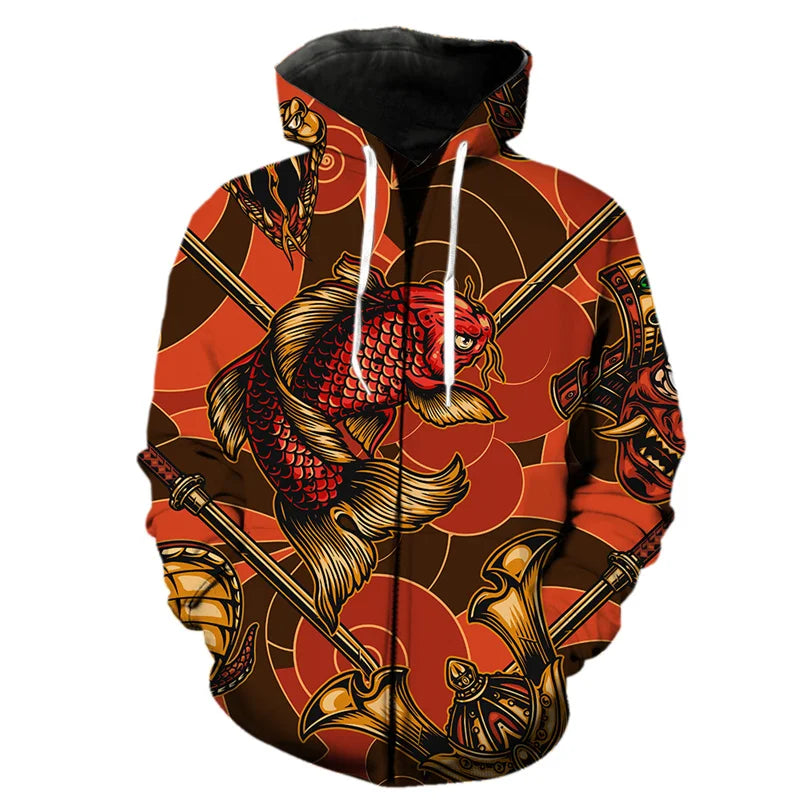 Dragon 3D Zipper Hoodie