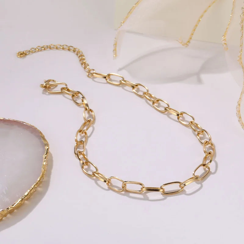 Gold Stainless Steel Chain Necklace