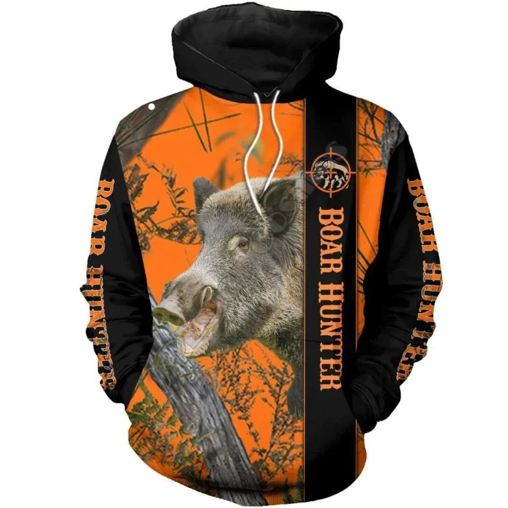 Men's 3D Boar Hunting Hoodie