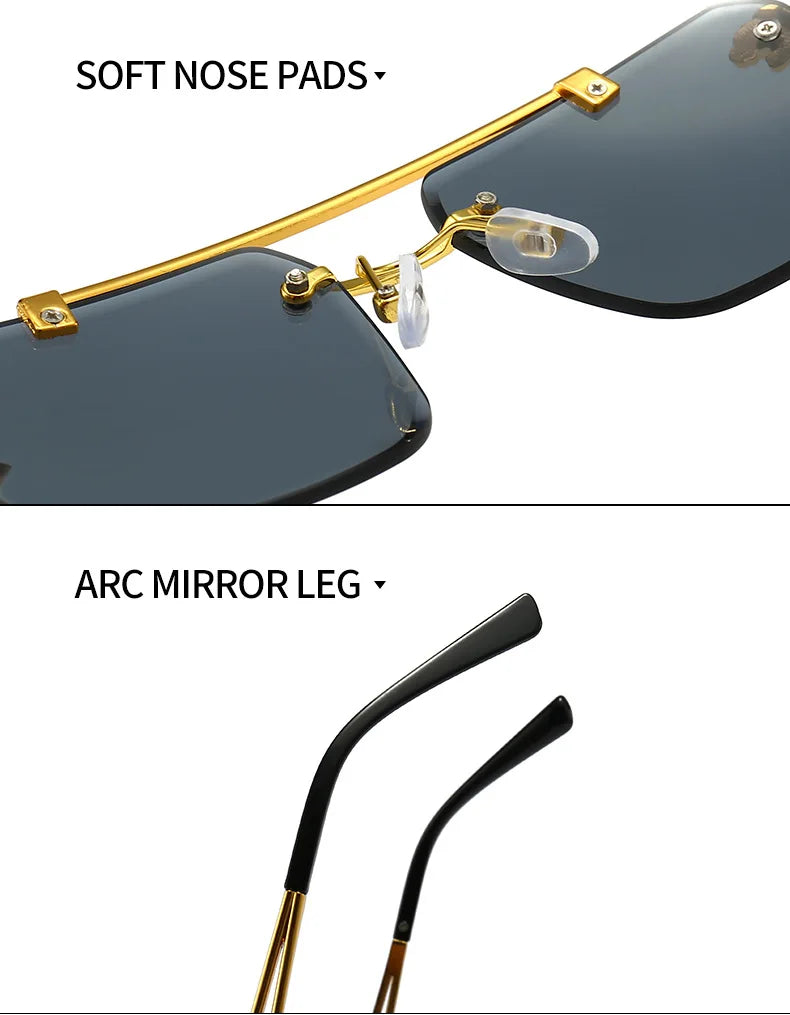 Rimless Square Luxury Sunglasses