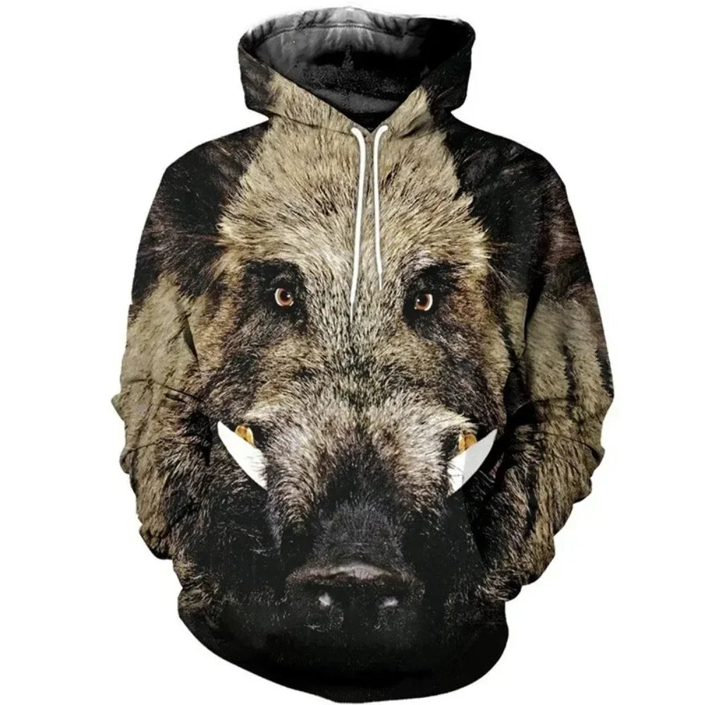 Men's 3D Boar Hunting Hoodie